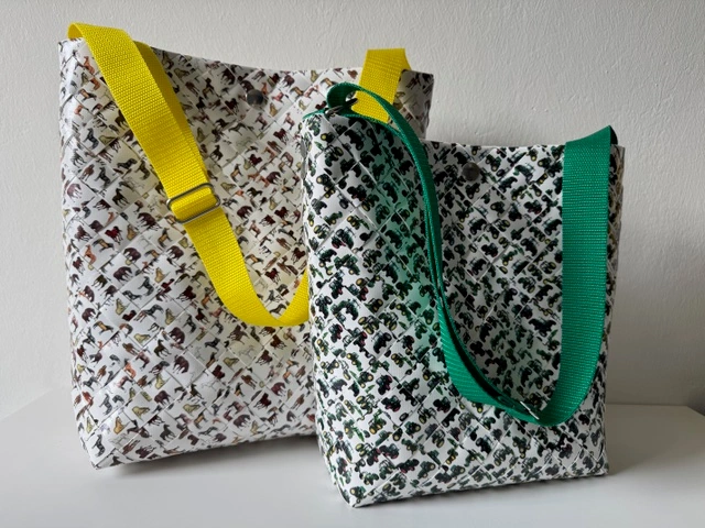 Individuell geflochtene Tasche aus robuster LKW-Plane – Beispiel 13