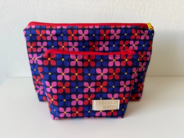 Waschbare Kosmetiktasche aus farbigem Stoff – Beispiel 4