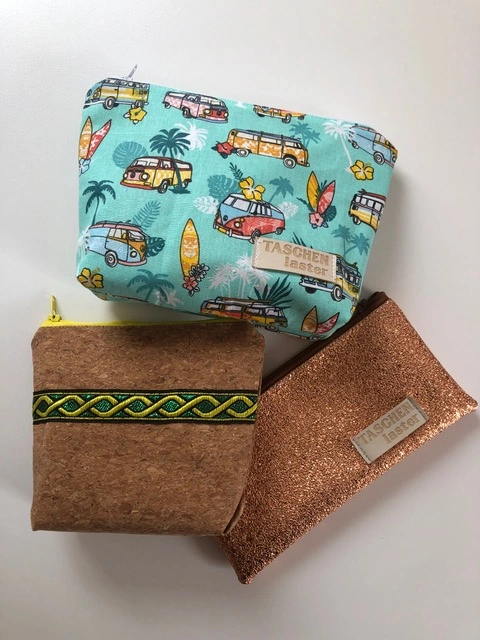 Waschbare Kosmetiktasche aus farbigem Stoff – Beispiel 15