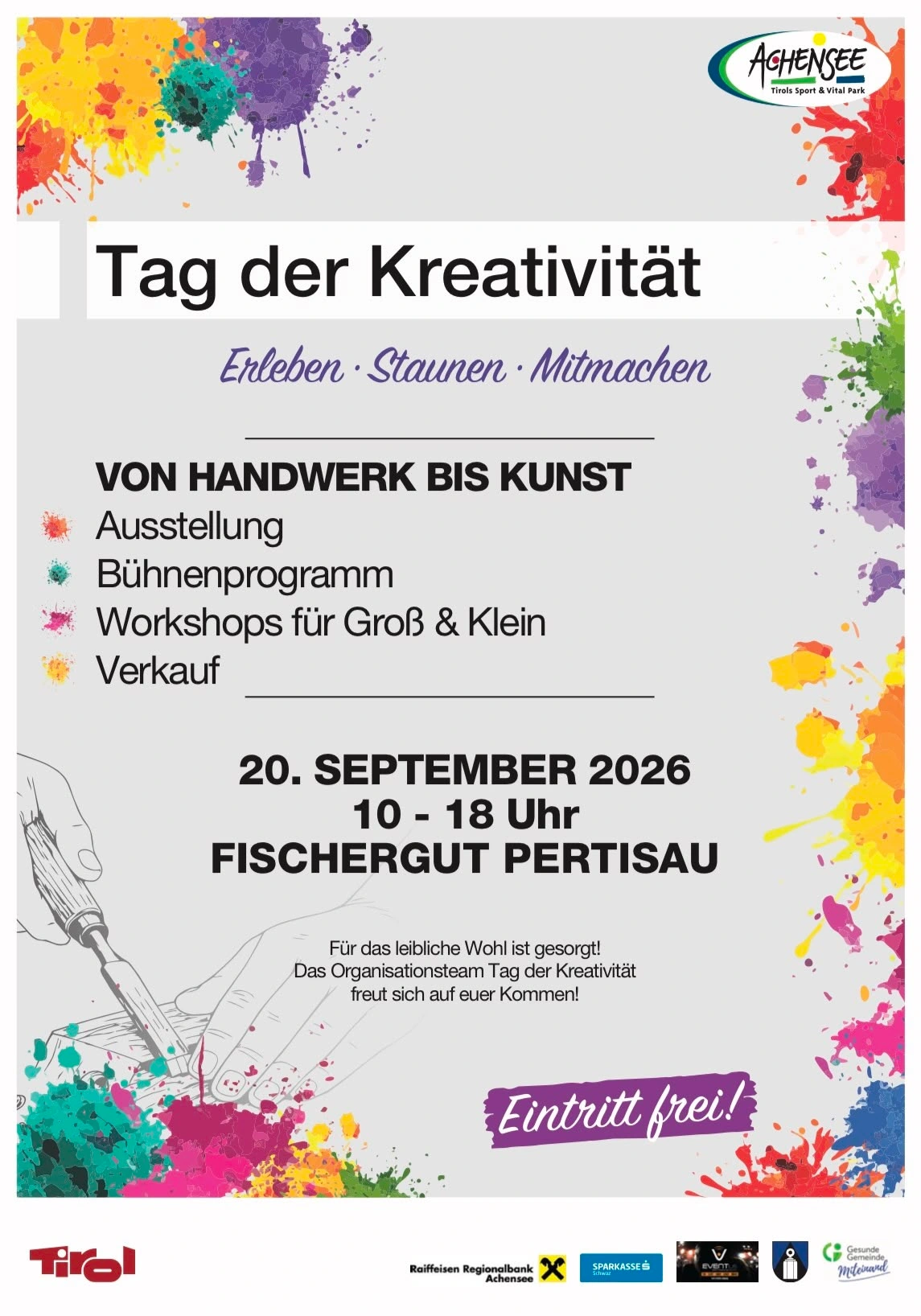 Information zum Tag der Kreativität am Achensee – Beispiel 1