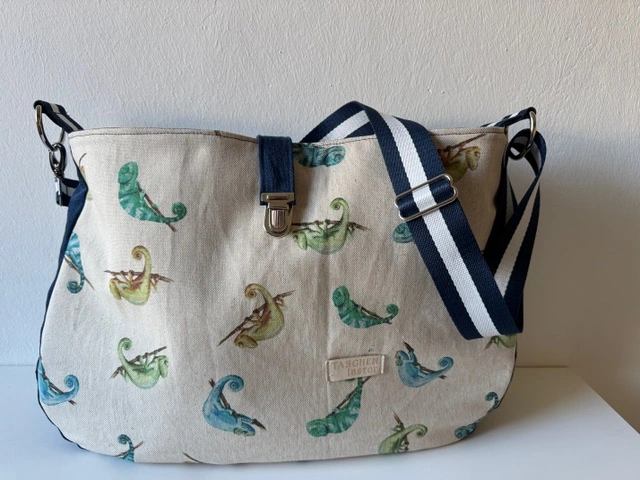Handgemachte Summerfeeling-Tasche mit Motivstoff – Foto 3