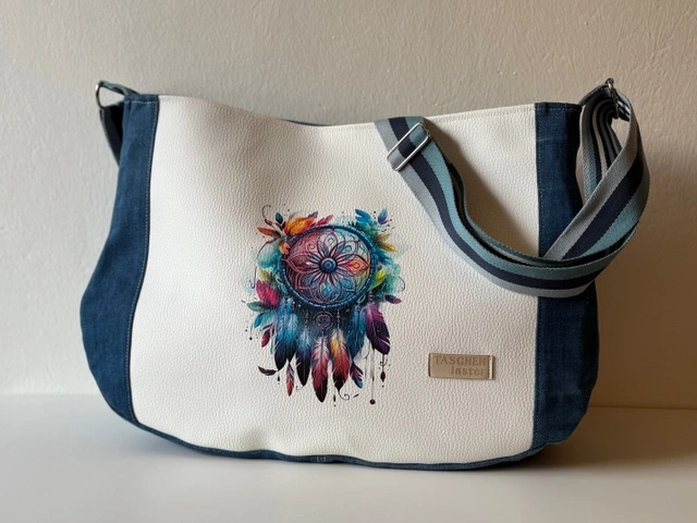 Handgemachte Summerfeeling-Tasche mit Motivstoff – Foto 5