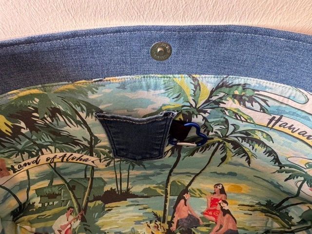 Handgemachte Summerfeeling-Tasche mit Motivstoff – Foto 7