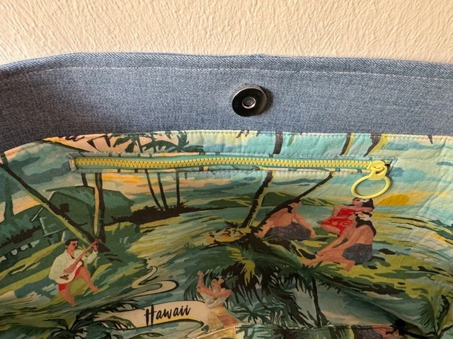 Handgemachte Summerfeeling-Tasche mit Motivstoff – Foto 8